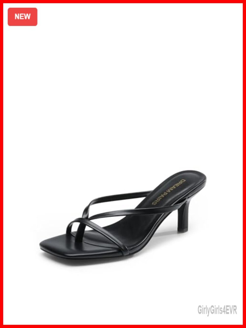 Women's Kitten Heel Flip Flop Sandals Faux Leather Slip On